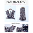 thumbnail image 4 of Asyoly Womens Dresses Summer Shirt Ruffle Sleeve Crop Tops Elastic Waist Chiffon Flowy Maxi Dresses Two Piece Sets, 4 of 7