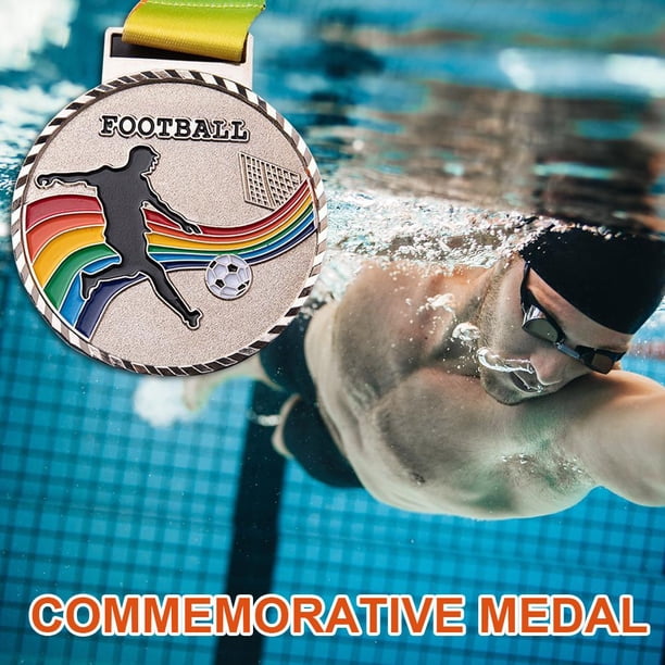 Juego de fútbol Medallas Fútbol Deporte Ganador Premio Medalla conmemorativa Plata Ndcxsfigh Para Estrenar