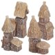thumbnail image 1 of 4 pcs Mini House Figurines Miniature Village Hut Decor Mini Resin Cottage Ornaments, 1 of 3