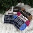 thumbnail image 4 of BambooMN Women's Funky Double Layer Cabin Socks - Color 19 - Extra-Large - 1 Pair, 4 of 5