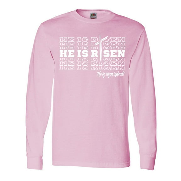 Inktastic He is Risen Mirror Words Long Sleeve T-Shirt