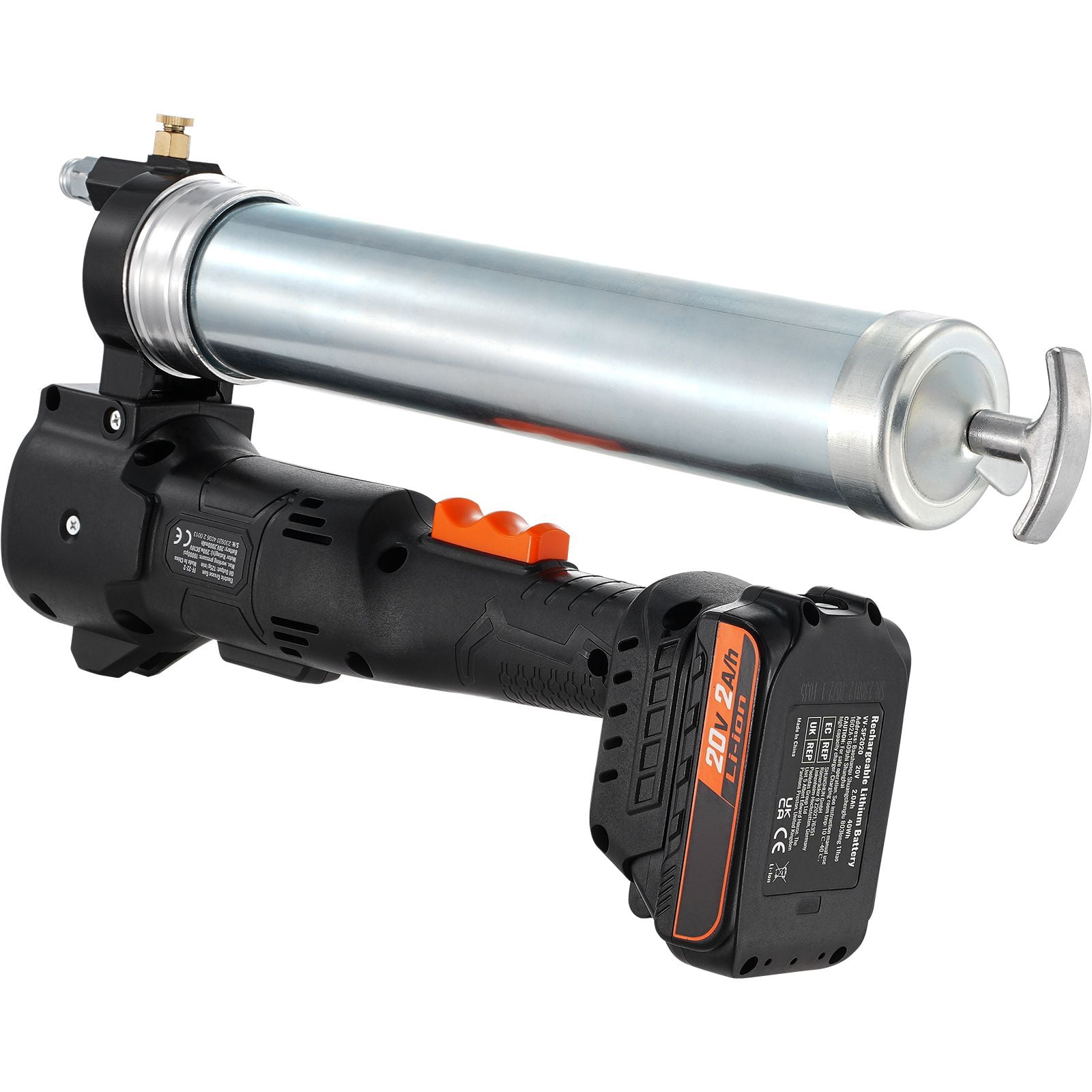Dranite 20V MAX Cordless Grease Gun, 10,000 PSI High Pressure, 4x Faster, Includes 2.0Ah Battery, Charger, and Case