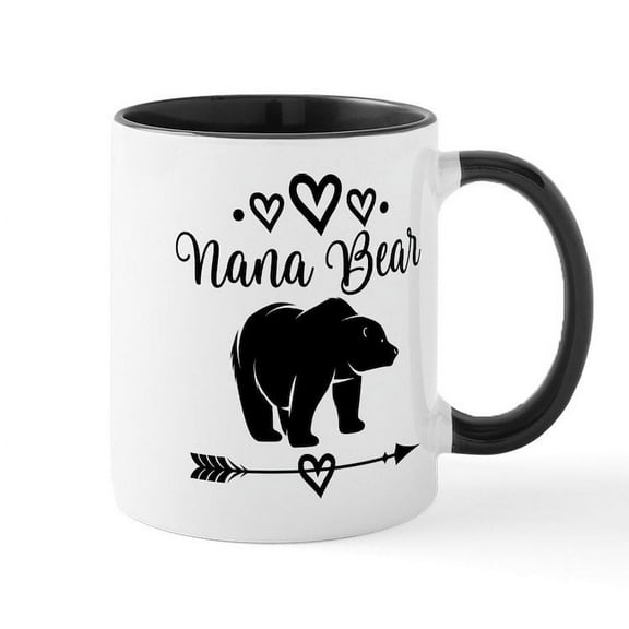 CafePress - Nana Bear Grandma Gift Mugs - 11 oz Ceramic Mug - Novelty Coffee Tea Cup
