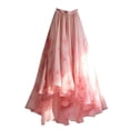 thumbnail image 7 of Girls' Tie Dye Chiffon Maxi Skirt High Waist Asymmetrical Ruffle Hem Flowy Casual Party Skirt, 7 of 7