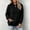 A208 Black, variant on Women's Quilted Pullover Hoodies Drawstring Sweatshirts with Kangaroo Pocket Long Sleeve Textured Casual Fall Tops Athletic Wear