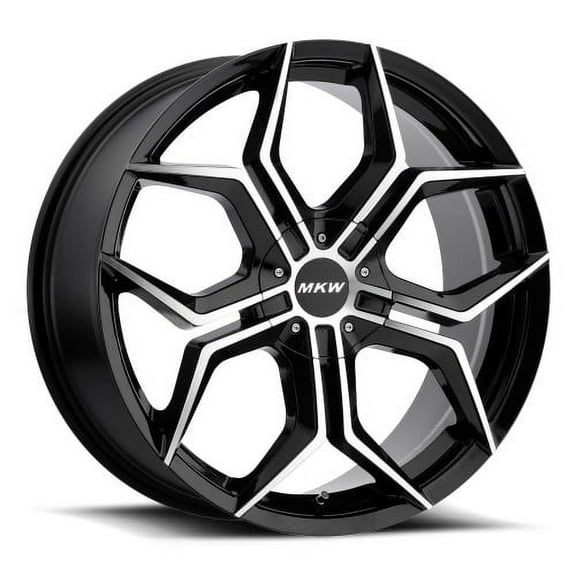 22x9 MKW M121 Gloss Black Machined Wheel 6x5.5 (18mm)