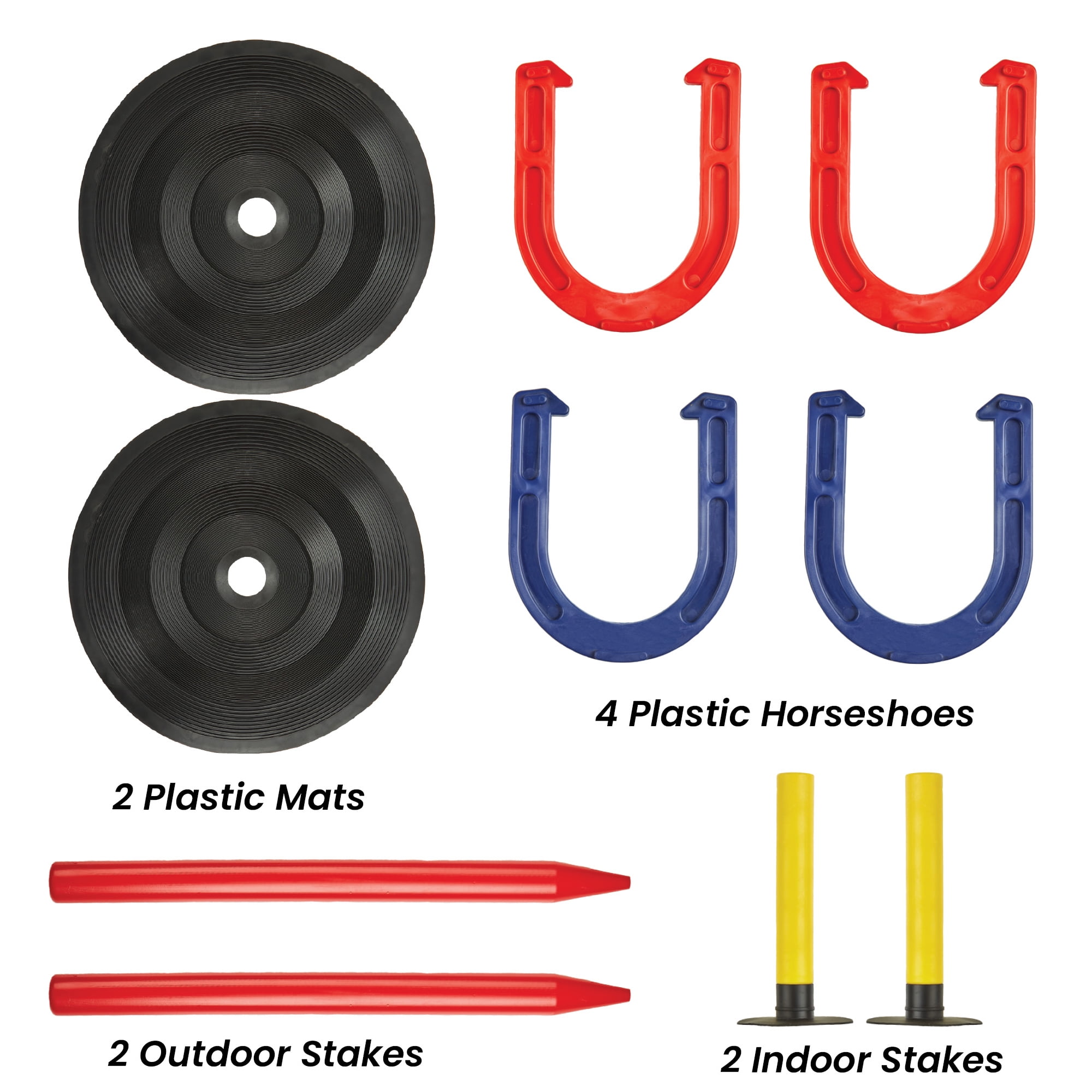 ARS Sports Rubber Horseshoe Game Set for Kids and Adults, Indoor Outdoor Backyard Play