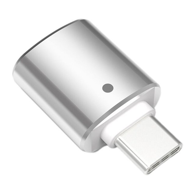 Adaptador, adaptador USB 3.0 a tipo C con luz para , para , para y otras tabletas (plateado)
