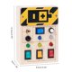 thumbnail image 2 of Botones LED iluminados, tablero ocupado para niños, juguetes sensoriales de madera, juguete educativo de aprendizaje, regalos para bebés, niños y niñas, 2 of 5