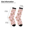 thumbnail image 2 of Yiaed Gingerbread Houses Pink Wonderland Print Crew Socks for Boys Girl Crew Athletic Half Sport Running Breathable Socks Lightweight Stretch Kid's Socks, 2 of 7