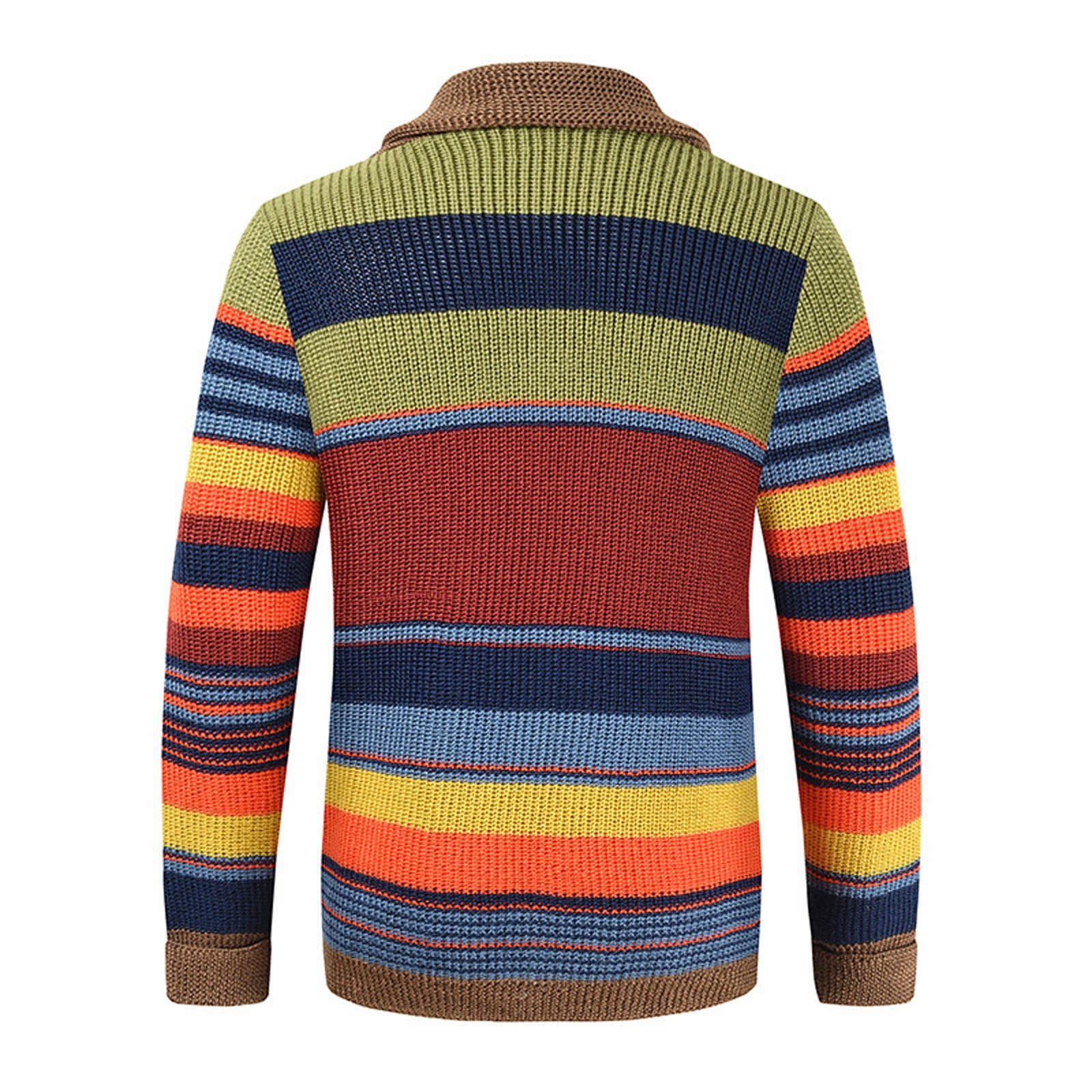 Men's solid color striped pleated paneled cardigan sweater jacket clearance