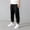 F-319Black, variant on ZHOGXU Big Girls Boys Sports Pants Elastic Waist Solid Color Ankle Tied Comfortable Breathable Soft Trousers For Everyday Wear Black 5-6 Years