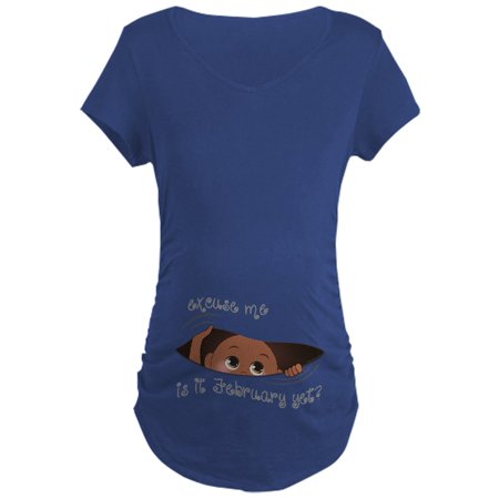 

CafePress - Funny Peeking Baby Due In F Maternity Dark T Shirt - Maternity Dark T-Shirt