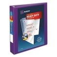 thumbnail image 2 of Heavy-Duty View Binder With Durahinge And One Touch Ezd Rings, 3 Rings, 1.5" Capacity, 11 X 8.5, Purple | Bundle of 5 Each, 2 of 7