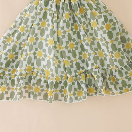

Aayomet Baby Girl Clothes Ruffle Party Kids Slip Casual Girls Dress Baby Princess Floral Toddler Print Girls Dress&Skirt Green 5-6 Years