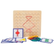 1 Set Wooden Geoboard Mathematical Manipulative Material Educational Toys