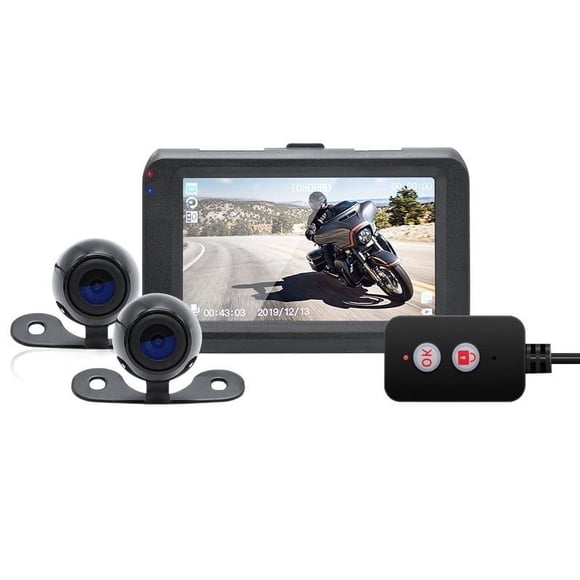 Motorcycle DVR Dash Cam 1080P Full HD Front Rear View Waterproof Motorcycle Driving Recorder Camera Logger Recorder Box ,Clear Images