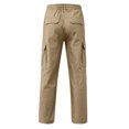 thumbnail image 5 of WDWYY Boys Pull On Cargo Pants Relaxed Fit Durable Elastic Waist Straight Leg Casual Pants with Multi Pockets Khaki 5-15Y, 5 of 6