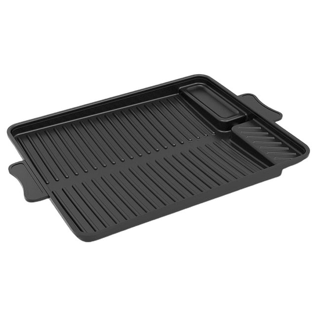 KAKOWELY Baking Pan Medical Stone Griddle Camping Stove Pan Nonstick Grill Plate Indoor Bbq Grill Stovetop Grill Pan South Korea Gill Pan Bbq Grill Accessories,14.96X"X10.24"X0.59"