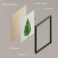 thumbnail image 4 of PixonSign Framed Wall Art Emerald Green Jungle Plants Print, Set of 4 Nature Wilderness Wall Decor Prints, Adhesive Canvas Poster, Modern Leaves Artwork for Bedroom, Office - 11"x14" Black, 4 of 5