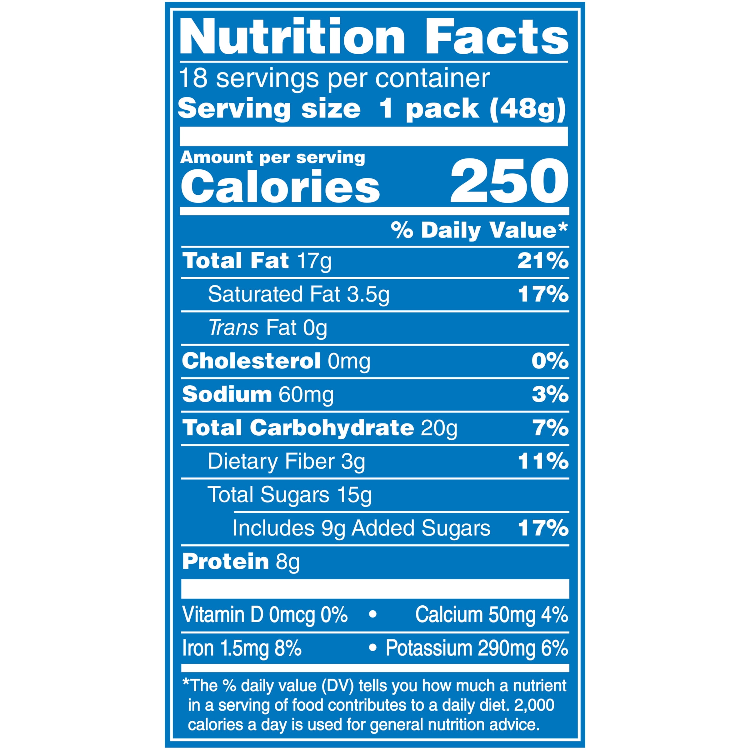 Planters Nuts & Chocolate Trail Mix Roasted Peanuts, M&M Chocolate Candies, Raisins Roasted Almonds, 18 ct Box, 1.7 oz Packs