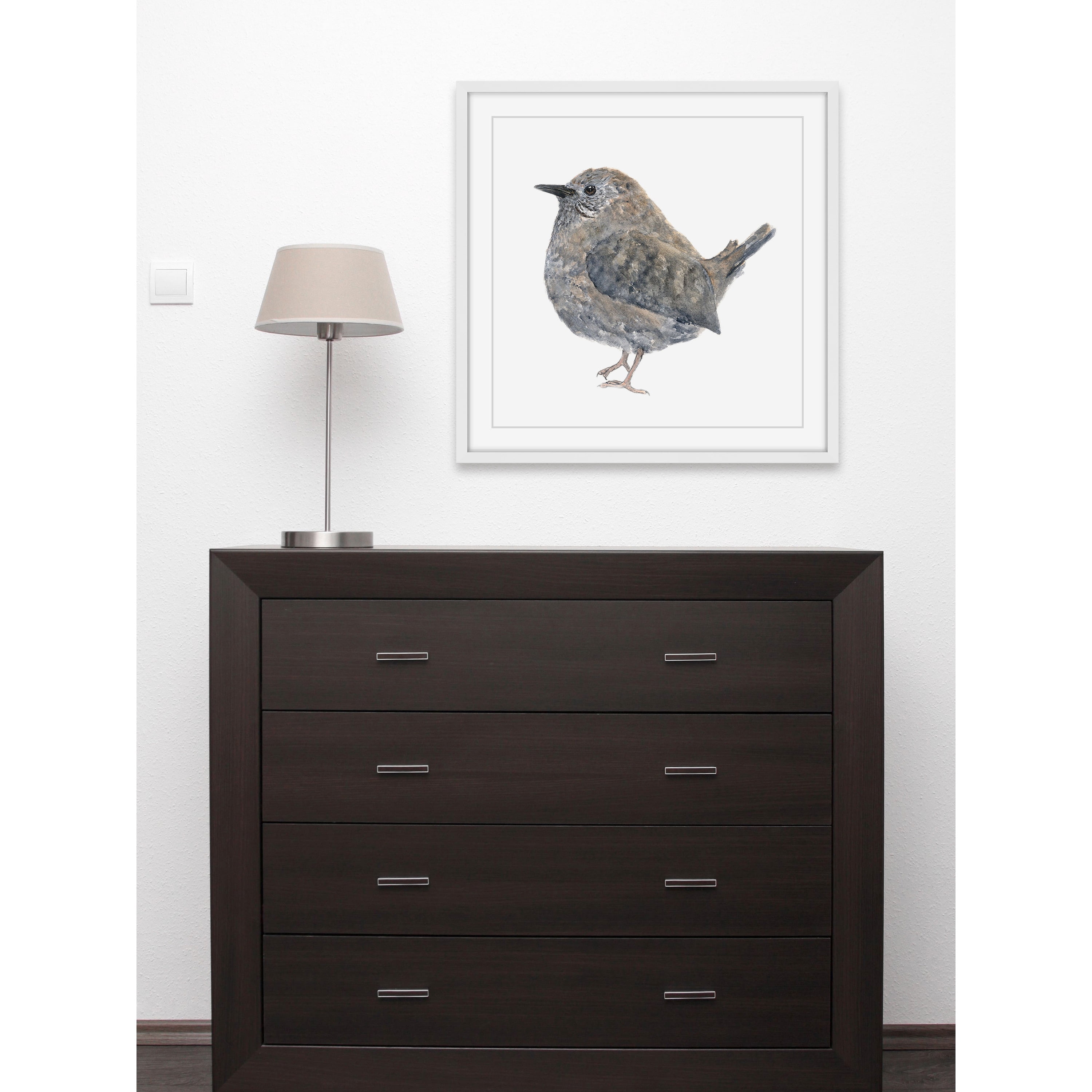 "Wren Bird" Framed Painting Print
