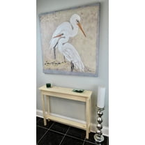 Unfinished Pine Narrow Shaker Console, Sofa, Wall Table With Shelf- 36" long x 7.5" deep x 30" tall