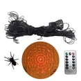 thumbnail image 1 of Built-in Bright 96 LEDs 8 Flashing Modes Energy-saving LED Light Spiderweb Halloween Decorative Light with Remote Control Set Par, 1 of 10