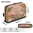 thumbnail image 3 of Standing Pencil Case with Base Large Capacity Stationery Pouch Pen Bag with Zipper for Women Men Flamingos in Tropical Garden, 3 of 7