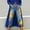 Yellow plus size capri pants with pockets a1, variant on Women Plus Size High Waisted Straight Leg Capri Pants with Pockets Floral Print Streetwear Jeans Casual Elastic Summer Denim Cropped Trousers Fashion Beachwear, Orange 2XL
