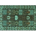 thumbnail image 1 of Ahgly Company Indoor Rectangle Persian Turquoise Blue Traditional Area Rugs, 5' x 8', 1 of 4
