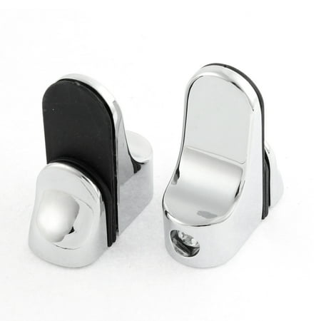 Chrome Distributor Hold Down Clamp - Unique Bargains Chrome Finish 24mm Thikness Glass Wood Shelf Clamp Clip Support Holder Pair