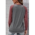 thumbnail image 3 of Chemises à Manches Longues pour Femmes Col Rond Raglan Tunique Décontractée Haut Ample Coton T-Shirt d'Automne, 3 of 4