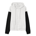 thumbnail image 4 of Hurxie Women's Full Zip Up Hoodie Long Sleeve Hooded Sweatshirts Pockets Jacket Coat for Women White,2XL, 4 of 5