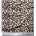 thumbnail image 1 of Soimoi Moss Georgette Fabric Flower Artistic Print Fabric by The Yard 42 Inch Wide, 1 of 3