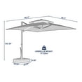 thumbnail image 2 of Boyel Living 10×10 FT Cantilever Patio Umbrellas Outdoor Offset Umbrella, Double Top Square Cantilever Patio Umbrella w/ Removable Light & Base, Navy Blue, 2 of 8