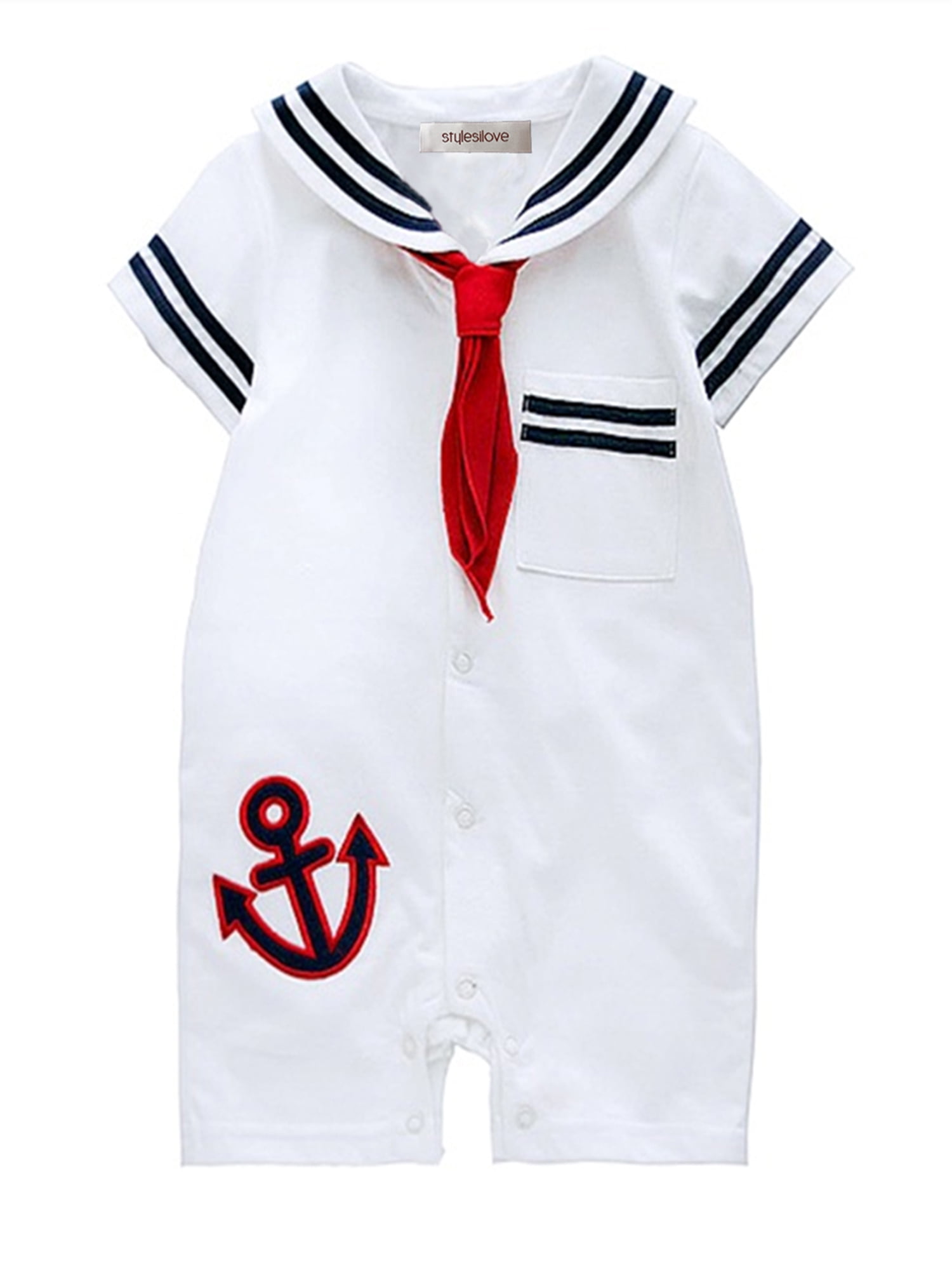 baby boy sailor romper
