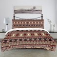 thumbnail image 2 of Ensemble de Literie Aztèque Taille Simple pour Chambre Ensemble de Couette Tribale 3 Pcs Couvre-Lit, 2 of 7