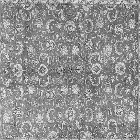 Ahgly Company Indoor Square Persian Gray Traditional Area Rugs, 3' Square