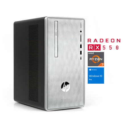 HP Pavilion 590 Desktop PC, AMD 8-Core Ryzen 7 1700 Upto 3.7GHz, Radeon RX 550 2GB, 8GB RAM, 128GB SSD, DVD-RW, DisplayPort, HDMI, DVI, Card Reader, Wi-Fi, Bluetooth, Windows 10