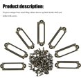 thumbnail image 3 of 50 portaetiquetas de metal con tornillos para muebles, cajones, gabinetes, tarjetas, etiquetas de nombre para estantes de librería de escritorio, bronce (S-60 x 17 mm) JAMW Sencillez, 3 of 5