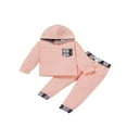 thumbnail image 1 of Baby Boys 2PCS Pants Sets Long Sleeve  Neck Sweatshirt Tops Solid Color Pants Sets, 1 of 6