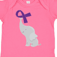 thumbnail image 4 of Inktastic Purple Awareness Ribbon Elephant Boys or Girls Baby Bodysuit, 4 of 5