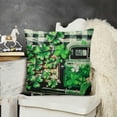 thumbnail image 2 of YINGXI Pillow Covers Green Love Truck Shamrocks Farmhouse Throw Pillowcases for Home Sofa Couch Cushion Decoration G 12x12in, 2 of 5