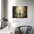 thumbnail image 3 of Canvas Wall Art Prints Deer Walking in the Forest Picture Winter Scene Artwork for Holiday Decor, 3 of 4