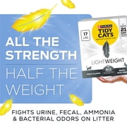 Purina Tidy Cats LightWeight 4-In-1 Strength Odor control, Multi Cat, Low Dust, Clumping Cat Litter