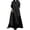 Black, variant on Sngxgn Women's A Line Midi Dress Straps V Neck Slit Party Slip Dress(Khaki,M)