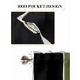 thumbnail image 6 of Sage Green Black Bathroom Window Curtain, Farmhouse Striped Modern Abstract Art Light Filtering Coffee Kitchen Curtains, Bedroom Living Room Curtains 2 Panel 84"x45", 6 of 6
