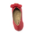 thumbnail image 5 of Victoria K Women's Diamond Cut Out With Embossed Bow Ballerina Flats, 5 of 5