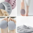 thumbnail image 5 of 3 Pairs Women's Toe Topper Socks Non Slip Toe Cover No Show Half Socks with Cushion Pad, 5 of 6